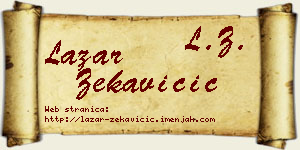 Lazar Zekavičić vizit kartica